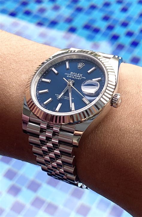 datejust rolex blau|Rolex Datejust blue face 41mm.